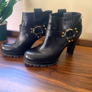 Tory Burch Black Leather Ankle Boots
